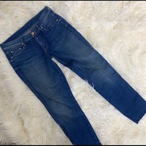 MOTHER the vamp fray skinny jeans